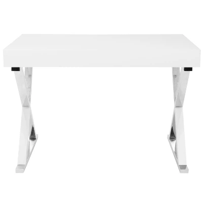 Luster Contemporary Desk White - LumiSource 6 Luster Contemporary Desk White - LumiSource - Image 4