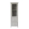 35.58" 2 Drawer Wooden Storage Cabinet With Glass Door And Round Knobs White - The Urban Port -Furniture Store GUEST a6a8fdbb 7337 4638 b0ce f85e922ad602