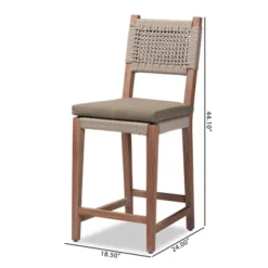 Heyna Woven Rope Mahogany Counter Height Barstool Gray/Natural - Bali & Pari 19 Heyna Woven Rope Mahogany Counter Height Barstool Gray/Natural - Bali & Pari -Furniture Store GUEST a75913c3 2a4b 4125 b30e a761caa056ea