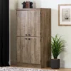 Morgan 4 Door Storage Cabinet Oak - South Shore -Furniture Store GUEST a82611c3 ca1a 4f73 9282 908022fbf3a9