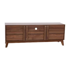 60" Haisley Mid-Century Modern TV Stand For TVs Up To 64" With Adjustable Shelves Dark Walnut - Taylor & Logan -Furniture Store GUEST abb252cc 4d7f 4450 b5fc c9f03a4c7429