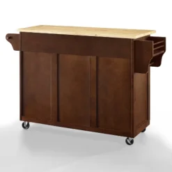 Eleanor Wood Top Kitchen Cart Mahogany/Natural - Crosley -Furniture Store GUEST ad24a059 d15e 4ce3 943b a95251bd14e9