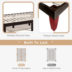 Costway Full Size Wood Bed Frame & 10'' Foam Mattress Set CertiPUR-US Certified Natural/Espresso 19 Costway Full Size Wood Bed Frame & 10'' Foam Mattress Set CertiPUR-US Certified Natural/Espresso -Furniture Store GUEST adadf0d3 dd30 460e b118 fb5ac99a0509