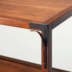 70" 5-Shelf Wood & Cane Transitional Vertical Bookshelf - Brown - Hearth & Hand™ With Magnolia -Furniture Store GUEST ae1809fc 7bac 45c5 b57e 363960f40efe