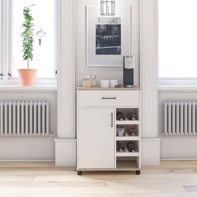Canturbury Bar Cabinet With Beverage Shelves White - Room & Joy 3 Canturbury Bar Cabinet With Beverage Shelves White - Room & Joy