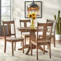 Athens Round Dining Table Walnut - Lifestorey -Furniture Store GUEST aebc4335 a46b 4bdc 817a 3ac64396f632