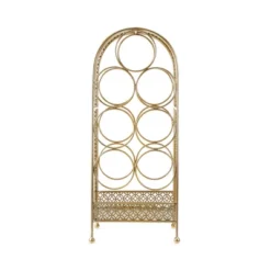 Twine Trellis Wine Rack, Holds 7 Bottles, Gold Countertop Wine Storage, Cast Iron -Furniture Store GUEST af4f302d 257f 4a8f a6f5 e961fecda9cb