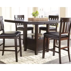 Counter Height Extendable Dining Table Dark Chestnut - Signature Design By Ashley