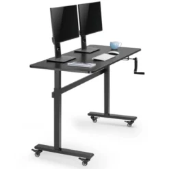 Tranzendesk Standing Desk with Front Handle And Detachable Wheels - 55” Sit To Stand Workstation – Black – Stand Steady 22 Tranzendesk Standing Desk with Front Handle And Detachable Wheels - 55” Sit To Stand Workstation – Black – Stand Steady -Furniture Store GUEST b186ed47 d10d 4ce3 abfd 9405a4b9ed48