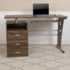 Emma And Oliver Desk With Three Drawer Single Pedestal And Pull-Out Keyboard Tray -Furniture Store GUEST b18d06e3 d95b 46e4 a187 56672968315a