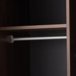 7 Shelf Wardrobe Rikke Two-Tone Wood Storage Cabinet Brown - Baxton Studio -Furniture Store GUEST b1994349 3b44 44f4 976e bbb9cb9f10bf