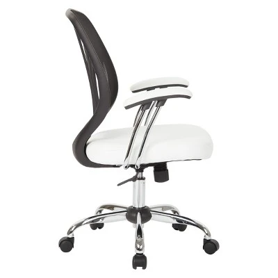 Screen Back Chair Faux Leather - Office Star 3 Screen Back Chair Faux Leather - Office Star