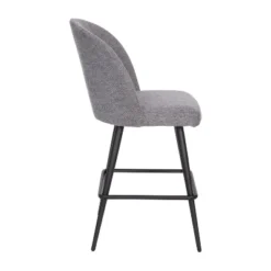 Merrick Lane Set Of 2 Modern Armless Counter Stools With Contoured Backs, Steel Frames, And Integrated Footrests -Furniture Store GUEST b39371cd 10c5 47ef 9382 9f8fcfd6e85f