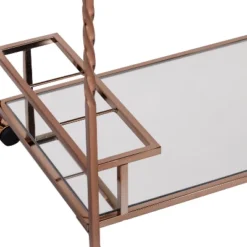 Iverson Metal Mirrored Bar Cart - Aiden Lane -Furniture Store GUEST b41f36fd d94e 4eed 90f2 dffe8435775b
