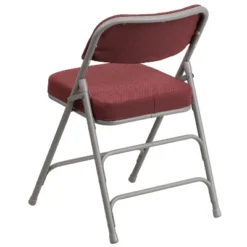 Emma And Oliver 2 Pack Premium Curved Triple Braced & Hinged Fabric Upholstered Metal Folding Chair -Furniture Store GUEST b471b639 2bbc 4896 a12a a221a5775898