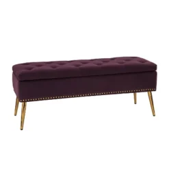 Hippolytus Storage Bench With Nailhead Trim And Button-tufted For Bedroom | ARTFUL LIVING DESIGN -Furniture Store GUEST b49f8e17 d891 47ab be01 682c4e03e17f