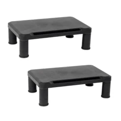 Mind Reader 2pk Small Plastic Monitor Stands Black -Furniture Store GUEST b4f2fe41 dd1f 4a50 931c 8c1112c7b80b