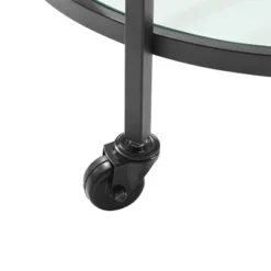 Bailey Round Bar Cart Matte Black - Crosley -Furniture Store GUEST b71bb190 a931 4e04 a132 c8984f00ada6