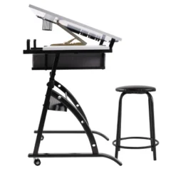 Core Drawing Table And Stool Set Charcoal Black/White - Studio Designs 24 Core Drawing Table And Stool Set Charcoal Black/White - Studio Designs -Furniture Store GUEST b85e83d2 7983 46fd 8039 6183a9db5a6b