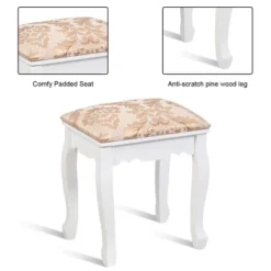 Costway Vanity Table Jewelry Makeup Desk Bench Dresser Stool White 13 Costway Vanity Table Jewelry Makeup Desk Bench Dresser Stool White -Furniture Store GUEST b9249917 c7f1 456e a135 c2d6a2dc0a12