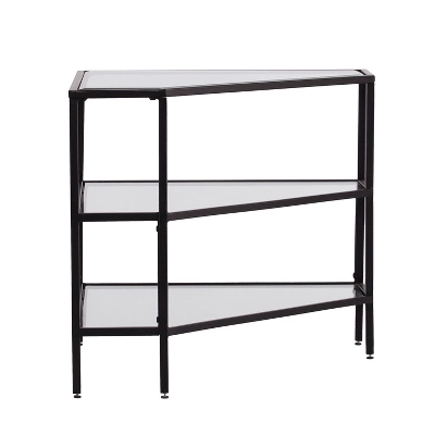 Conrad Metal/Glass Corner TV Stand For TVs Up To 32" Black - Aiden Lane 7 Conrad Metal/Glass Corner TV Stand For TVs Up To 32" Black - Aiden Lane - Image 5
