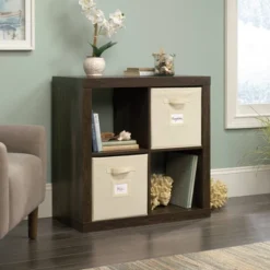 Stow Away 4 Cube Organizer Smoked Oak - Sauder -Furniture Store GUEST bb5486d5 c40d 44e5 bde4 af1b90b9f02b