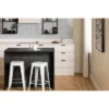 Myro Kitchen Island Faux Black Stone/White - South Shore -Furniture Store GUEST bb98b23a 592d 48ed b66a 176d1049b124