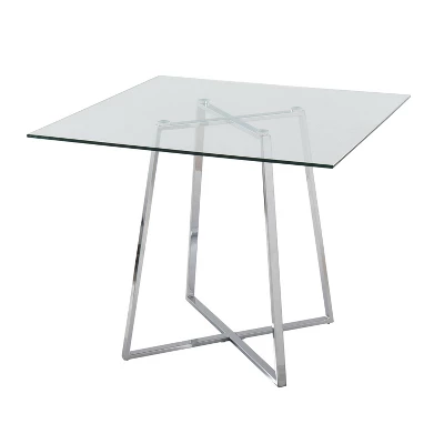 36" Cosmo Square Dining Table Glass - LumiSource 4 36" Cosmo Square Dining Table Glass - LumiSource - Image 2