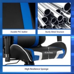 Costway Z-Shaped Racing Style Desk & Massage Gaming Chair Set For Home Office -Furniture Store GUEST bbe34870 122e 4423 9c27 7b95e5f70bde