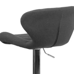 Merrick Lane Adjustable Height Barstool Contemporary Bar Height Stool With Curved Back And Metal Base With Footrest -Furniture Store GUEST bcdeac50 db78 4998 aa31 2895976f91e8
