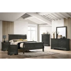6pc Sliver Sleigh Bedroom Set - HOMES: Inside + Out