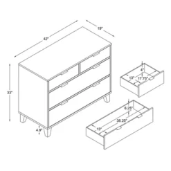 4 Drawer Cassandra Console Gray - Powell -Furniture Store GUEST be7e81be b5f8 46cc 9b09 d583993b8ef1