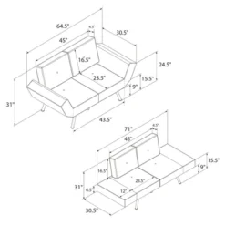 RealRooms Euro Upholstered Tufted Loveseat Futon With Storage Pockets 19 RealRooms Euro Upholstered Tufted Loveseat Futon With Storage Pockets -Furniture Store GUEST be996b60 a7be 4c15 b0e0 c97236483dce