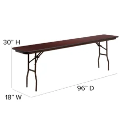 Flash Furniture 8-Foot Mahogany Melamine Laminate Folding Training Table -Furniture Store GUEST c029a805 76e7 484c 8c73 1140a9639adc