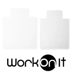 WorkOnIt Office Desk Chair Floor Mat With Lip, Clear -Furniture Store GUEST c245e611 6ca8 4aaa 980f ff6b077cf08b