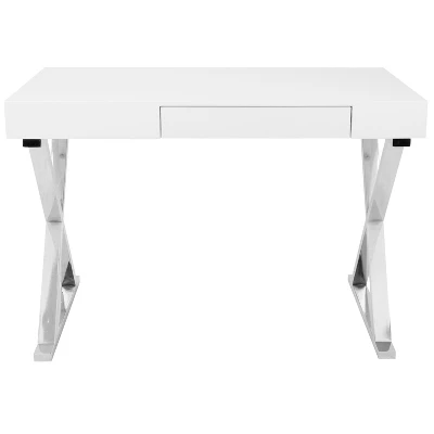Luster Contemporary Desk White - LumiSource 7 Luster Contemporary Desk White - LumiSource - Image 5