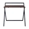 22" Folding Wooden Home Office Computer Desk With Metal Base Natural/Black - Teamson Home -Furniture Store GUEST c46bdc34 d21f 42d5 8d59 8d44236e4461
