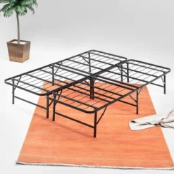 Continental Sleep 14 Inch Quickbase Metal Mattress Platform Bed Frame Foundation With Steel Slats (No Box Spring Needed), Twin, Black -Furniture Store GUEST c5050b88 0a25 4001 a55b 3cdb2b08414f