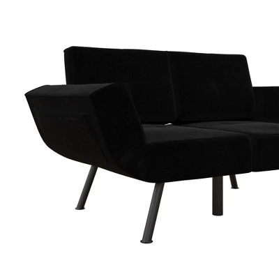 RealRooms Euro Upholstered Tufted Loveseat Futon With Storage Pockets 9 RealRooms Euro Upholstered Tufted Loveseat Futon With Storage Pockets - Image 7