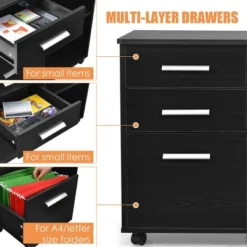 Costway 3-Drawer File Cabinet Mobile Lateral Cabinet Printer Stand EspressoBlack 19 Costway 3-Drawer File Cabinet Mobile Lateral Cabinet Printer Stand EspressoBlack -Furniture Store GUEST c63aca27 e100 4871 bc5b 4b38b994876f
