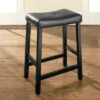 Set Of 2 24" Upholstered Saddle Seat Counter Height Barstools Black - Crosley -Furniture Store GUEST c6903e0a e85a 4056 aac0 af79457c68a1