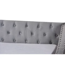 Raphael Velvet Fabric Upholstered Daybed With Trundle - Baxton Studio -Furniture Store GUEST c6c25c6b 0657 41a0 9fe3 c04a931adbbc