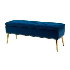 Hippolytus Storage Bench With Nailhead Trim And Button-tufted For Bedroom | ARTFUL LIVING DESIGN -Furniture Store GUEST cae07433 833a 4151 b771 585138715d78