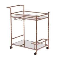 Iverson Metal Mirrored Bar Cart - Aiden Lane -Furniture Store GUEST cb0fc555 fb5d 47ab ba61 5d805fc900fc