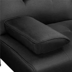 Yaheetech Convertible Futon Sofa Bed Tufted Fabric Futon With Cupholders And Pillows -Furniture Store GUEST cdb17eb5 fbc9 4cd4 bb2b 9c11482e4d27