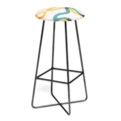 ThirtyOne Illustrations Streamers Barstool - Deny Designs -Furniture Store GUEST ce2b21e3 f414 41f5 acb5 5b71c6d3ff12