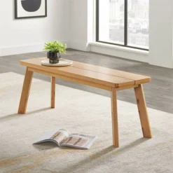 48" Shelburne Dining Bench Warm Natural - Alaterre Furniture