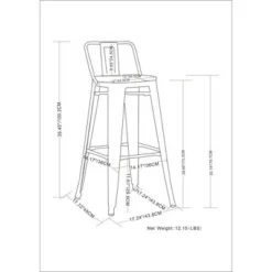 Set Of 4 30" Josephine Metal Counter Height Barstools - WyndenHall -Furniture Store GUEST cfa0d000 a417 4f1e ae18 b062ff49399d