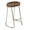 Farmhouse Counter Height Barstool With Wooden Saddle Seat And Tubular Frame - The Urban Port -Furniture Store GUEST cfcb95f1 ce44 4b02 a013 87c75e2c935b