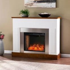 Cerkby Industrial Fireplace White/Dark Tobacco - Aiden Lane 16 Cerkby Industrial Fireplace White/Dark Tobacco - Aiden Lane -Furniture Store GUEST d0265352 955f 4ba6 9ea2 883cc051533b
